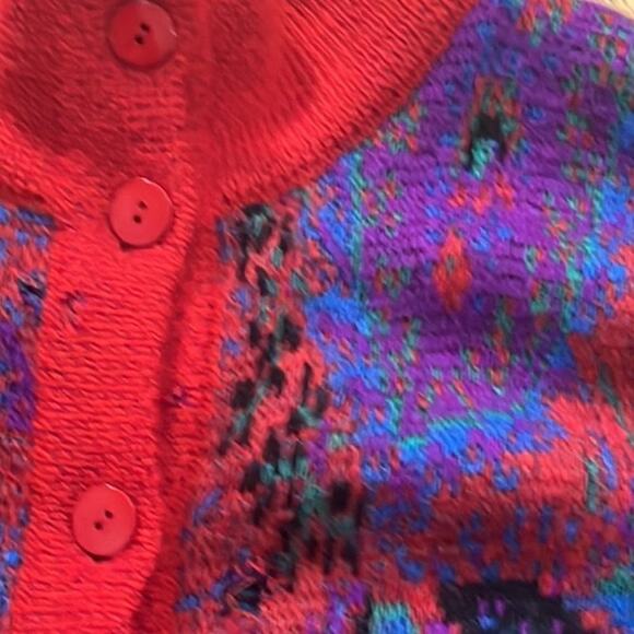 ESCADA BY MARGARETHA LEV‎ MOHAIR BLEND PAISLEY CHUNKY VINTAGE SWEATER SIZE 42 - Picture 11 of 15